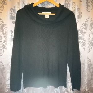 Requirements Black Slouchneck Sweater Size Large
